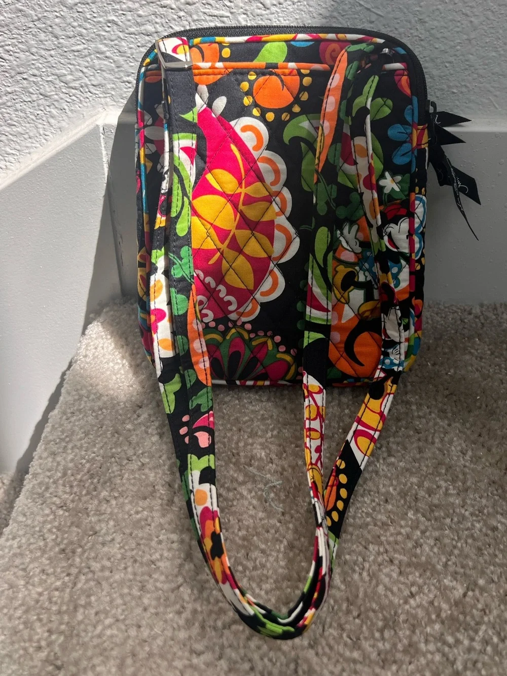 🌺 NWT Vera Bradley x Disney Parks Mickey’s Colorful Garden Triple Zip Hipster 🌺